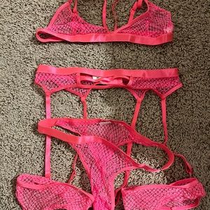 Hot pink lingerie